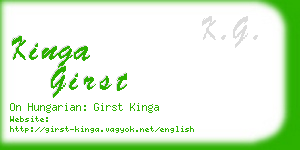 kinga girst business card